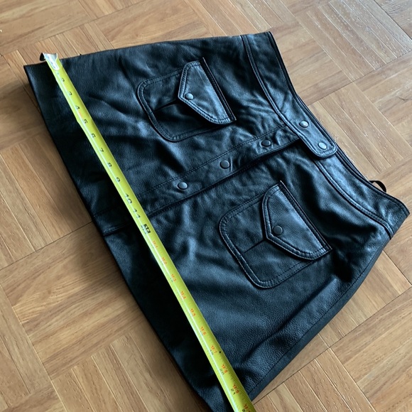 Boston Proper A Line Leather Skater Skirt - Picture 12 of 12